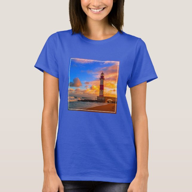 Fyrskåp | Itapuã Brasilien Lighthouse T Shirt (Framsida)