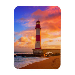 Fyrskåp Itapuã Lighthouse Bahia Brasilien Magnet