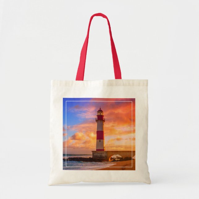 Fyrskåp | Itapuã Lighthouse Bahia Brasilien Tygkasse (Framsidan)
