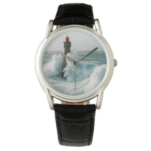 Fyrskåp Jument Lighthouse Ouessant Frankrike Armbandsur