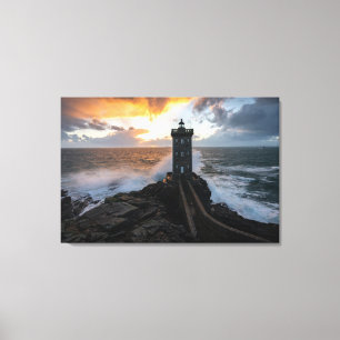 Fyrskåp Le Conquet Kermorvan Lighthouse Canvastryck