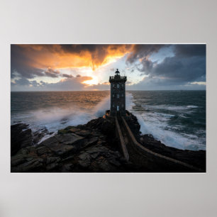 Fyrskåp Le Conquet Kermorvan Lighthouse Poster