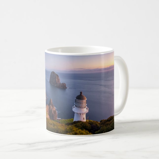 Fyrskåp | Lighthouse Cape Brett Nya Zeeland Kaffemugg (Framsida höger)