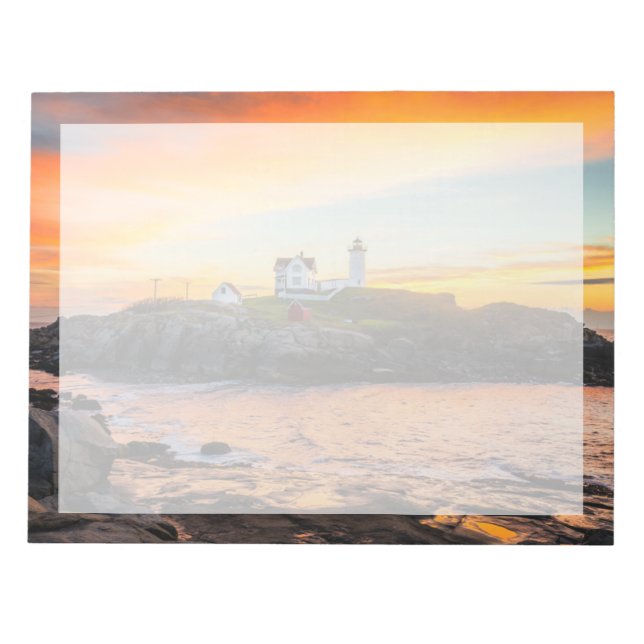 Fyrskåp | Nubble Lighthouse Maine Anteckningsblock (Framsida)