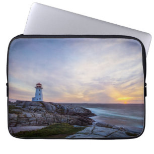 Fyrskåp Peggy's Cove Lighthouse Nova Scotia Laptop Fodral
