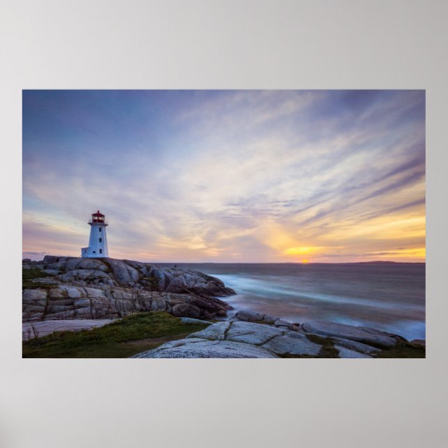 Fyrskåp | Peggy's Cove Lighthouse Nova Scotia Poster (Framsidan)
