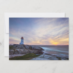 Fyrskåp Peggy's Cove Lighthouse Nova Scotia Tack Kort