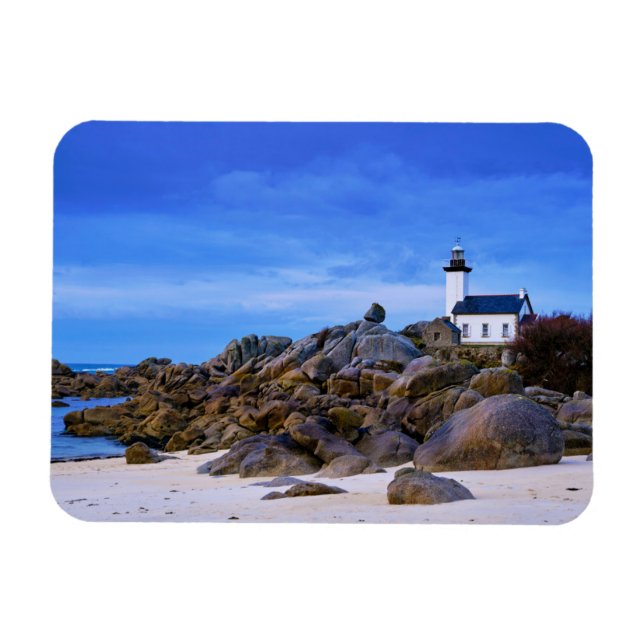 Fyrskåp | Phare de Pontusval Frankrike Finistere Magnet (Horisontell)