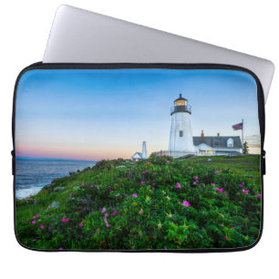 Fyrskåp Point Lighthouse Bristol Maine Laptop Fodral