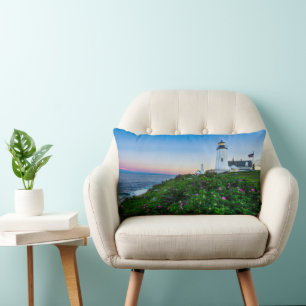 Fyrskåp Point Lighthouse Bristol Maine Lumbarkudde