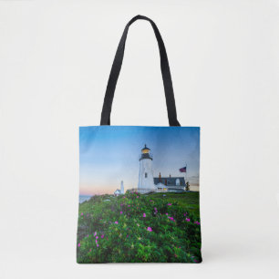 Fyrskåp Point Lighthouse Bristol Maine Tygkasse