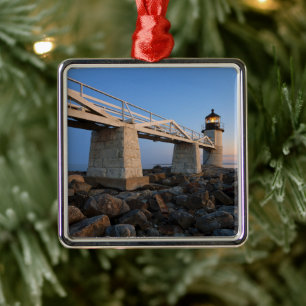 Fyrskåp Port Clyde Maine Lighthouse Julgransprydnad Metall