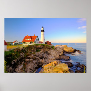 Fyrskåp Rockport Lighthouse Maine Poster
