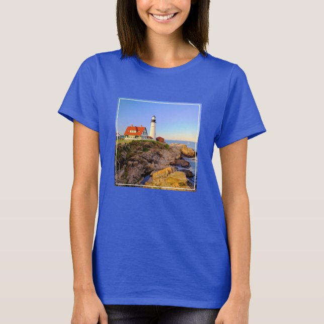 Fyrskåp | Rockport Lighthouse Maine T Shirt (Framsida)