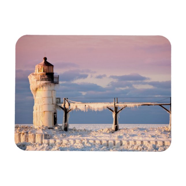 Fyrskåp | Sjö Michigan Lighthouse Magnet (Horisontell)