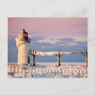 Fyrskåp Sjö Michigan Lighthouse Vykort