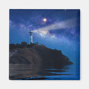Fyrskåp Starry Night Lighthouse Magnet