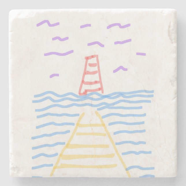 Fyrskåpet och Pier Stone Underlägg (Framsidan)