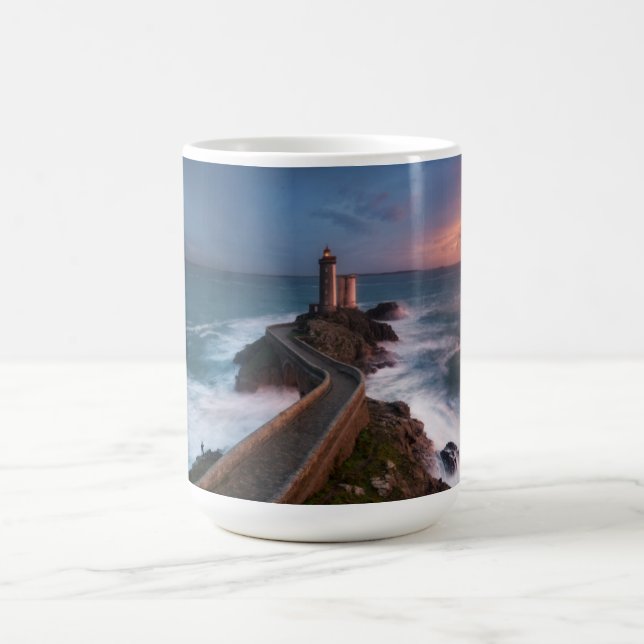 Fyrsolnedgång Plouzané | Finistère, Brittany Kaffemugg (Center)