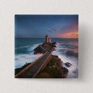 Fyrsolnedgång Plouzané Finistère, Brittany Knapp