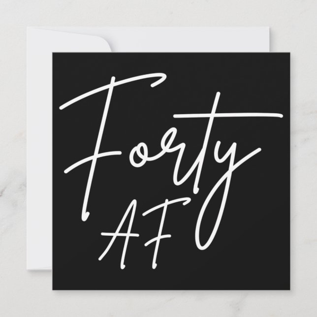 Fyrtio AF I - Birthday Gift Inbjudningar (Framsida)