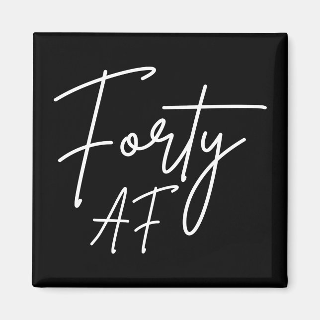 Fyrtio AF I - Birthday Gift Magnet (Framsidan)