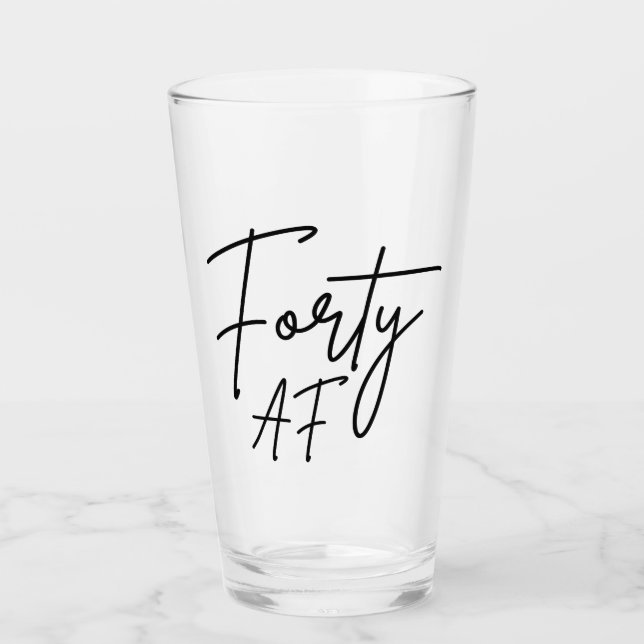 Fyrtio AF I - Födelsedagspresent Glaskopp (Framsida)