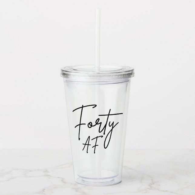 Fyrtio AF I - Födelsedagspresent Take Away Mugg (Framsida)