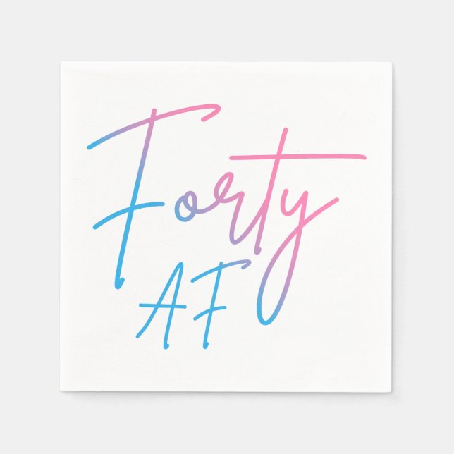 Fyrtio AF II - Birthday Gift Pappersservett (Framsidan)