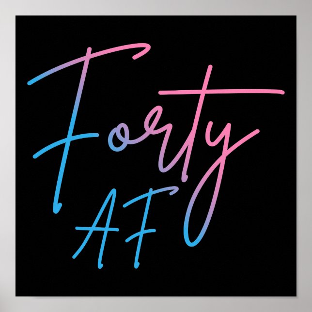 Fyrtio AF II - Birthday Gift Poster (Framsidan)