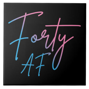 Fyrtio AF II - Födelsedagspresent Kakelplatta