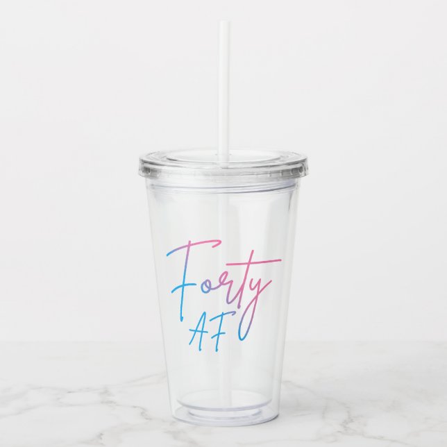 Fyrtio AF II - Födelsedagspresent Take Away Mugg (Framsida)