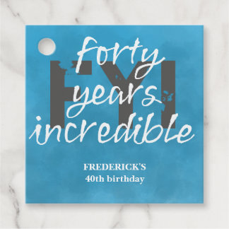 Fyrtio år Otroligt Elegant 40-årsdag Gåvor Etiketter