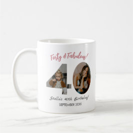 Fyrtio & Fantastisk Anpassad Foto 40-årsfirande Kaffemugg