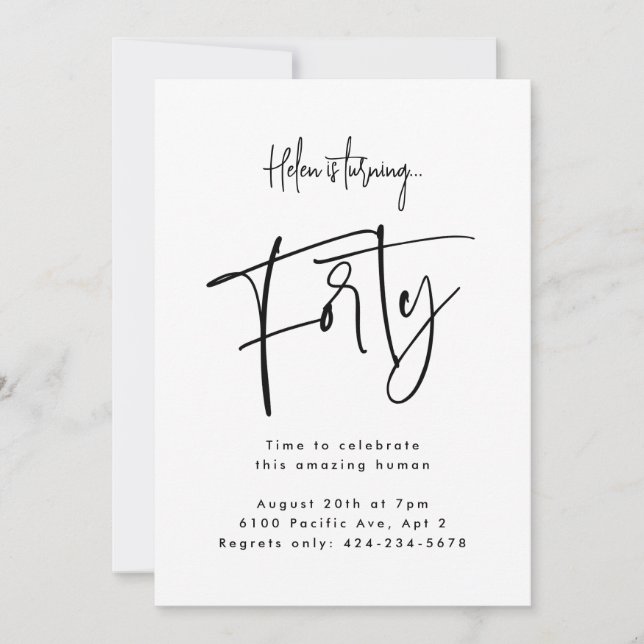 Fyrtio Inbjudningar (Framsida)