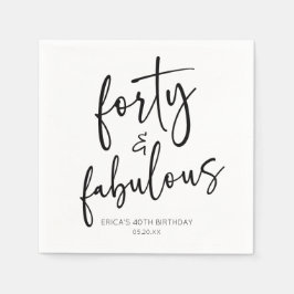 Fyrtio och falskt minsta 40:e födelsedag Party Pappersservett