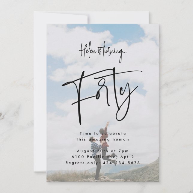 Fyrtio Photo Inbjudningar (Framsida)