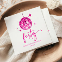 Fyrtio Rosa Disco Boll 40:e födelsedagen Party