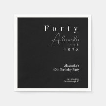 Fyrtio Svarta och vita 40:e födelsedagen Party