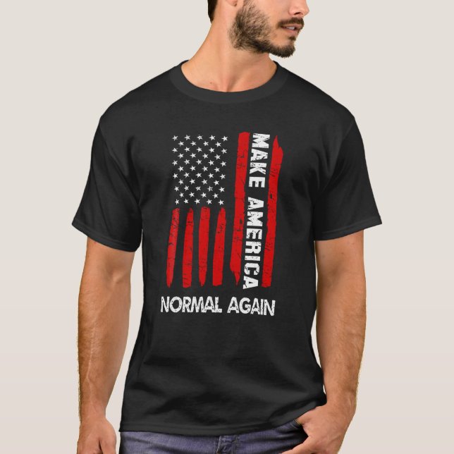 Fyrtiofjärde juli-gåvan gör Amerika normalt A T Shirt (Framsida)