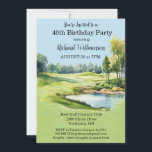 Fyrtionde födelsedagen Party Manar Golf-Temapartye Inbjudningar<br><div class="desc">Den här festliga och färgstarka 40:e födelsedagsbjudan har ett Golftema och det är perfekt för en Golfer. Den har en Golf Cart med Golf-Klubbar på en Golf Course, mycket att anpassa för att passa ditt eget evenemang. Vi har alla ingredienser för att göra det till ett speciellt party - till...</div>