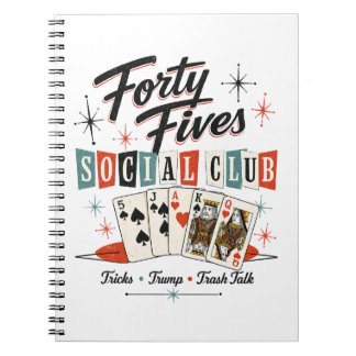 Fyrtios Fem Social Club Retro anteckningsbok