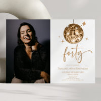 Fyrtiotal Gulddiskoboll Foto 40-årsfest