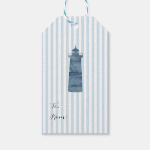 Fyrtorfärg Nautical Blue Rand Kusten Presentetikett
