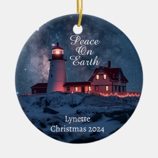 Fyrtorfred på jordens Personlig Ornament (Framsidan)