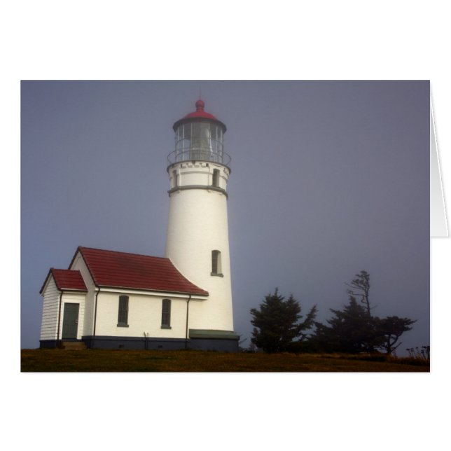 Fyrtorn, Cape Blanco, Cape Blanco State Park Hälsningskort (Framsidan Horizontal)