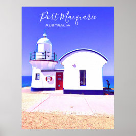 Fyrtorn för kontaktpunkt Port Macquarie Australien Poster