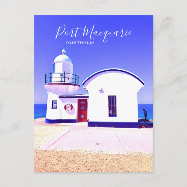 Fyrtorn för kontaktpunkt Port Macquarie Australien Vykort (Framsida)