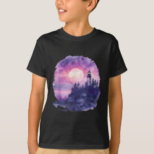 Fyrtorn Hus vid havet Segling Hav Strand Båttur T Shirt