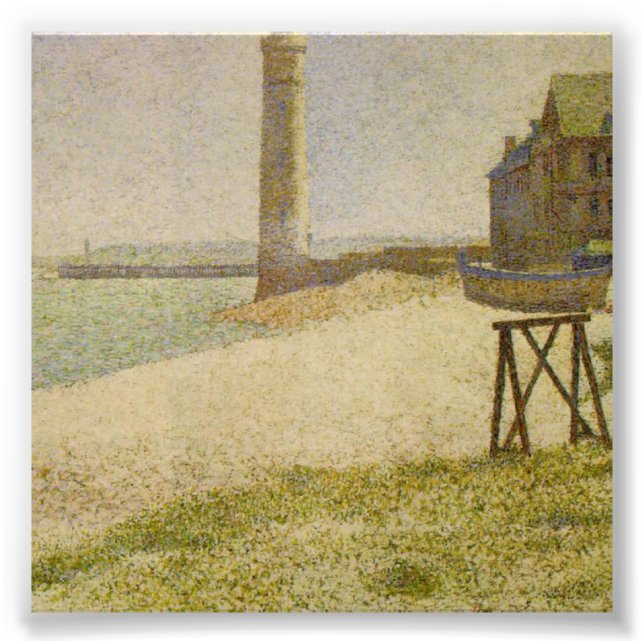 Fyrtorn i Honfleur av Georges Seurat Fototryck (Framsidan)